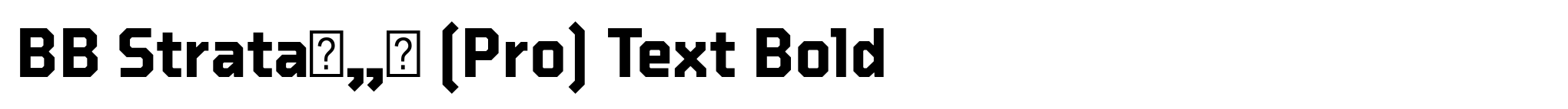 BB Strataв„ў (Pro) Text Bold image